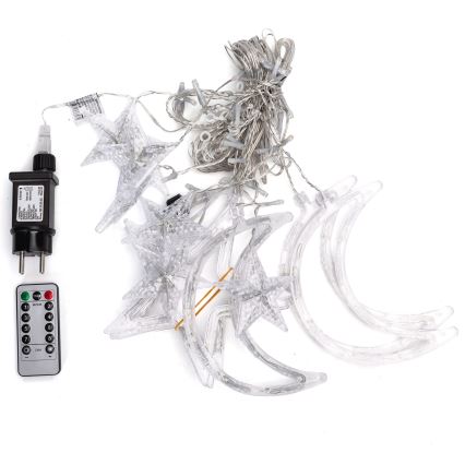 Aigostar - LED RGBY ghirlandă luminoasă de Crăciun pentru exterior 120xLED/8 funcții 3x0,6m IP44 multicolor + telecomandă