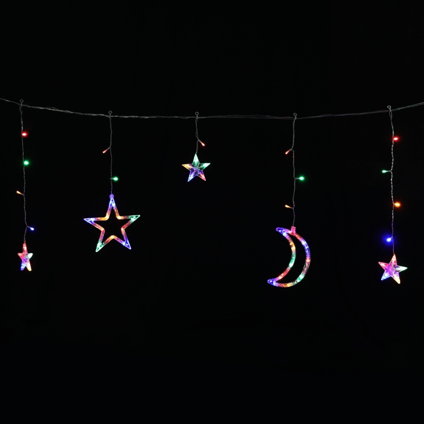Aigostar - Ghirlandă solară de Crăciun cu LED, 120xLED/8 funcții, 3x0,6 m, 500 mAh, IP65, multicolor
