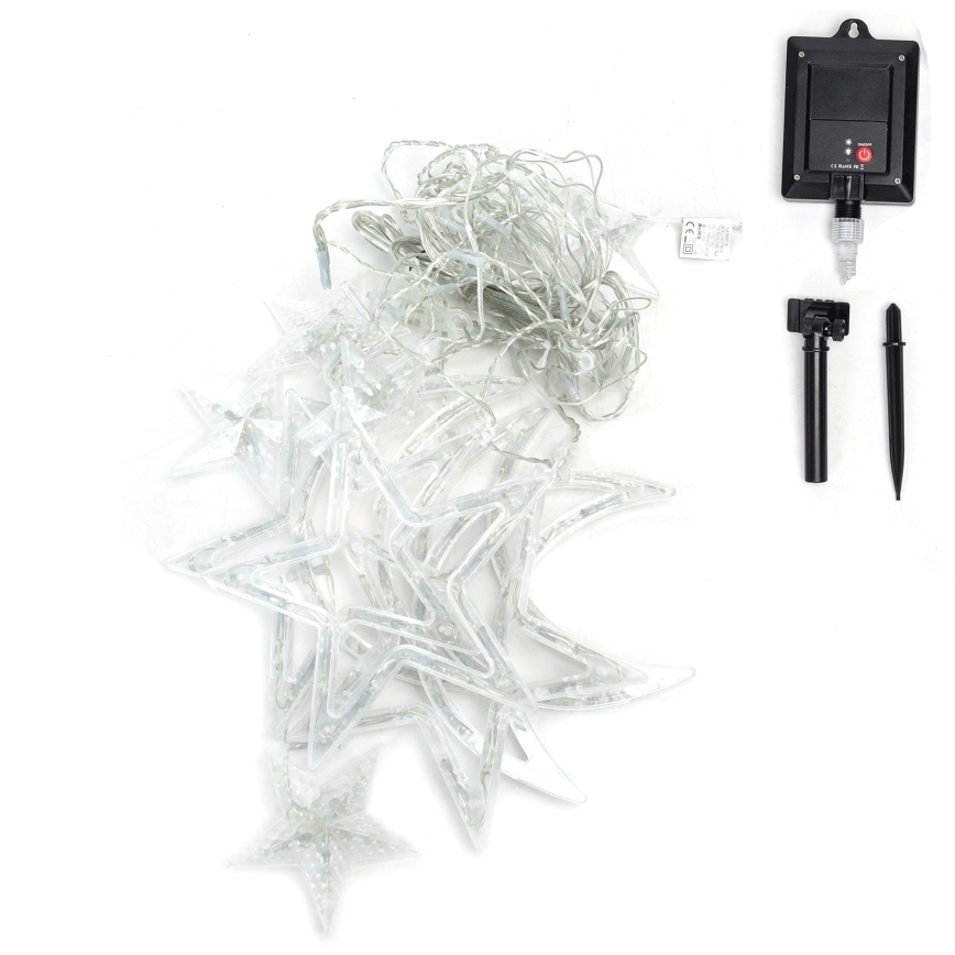 Aigostar - Ghirlandă solară de Crăciun cu LED, 120xLED/8 funcții, 3x0,6 m, 500 mAh, IP65, multicolor