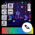 Aigostar - LED RGBY ghirlandă luminoasă de Crăciun pentru exterior 120xLED/8 funcții 3x0,6m IP44 multicolor + telecomandă