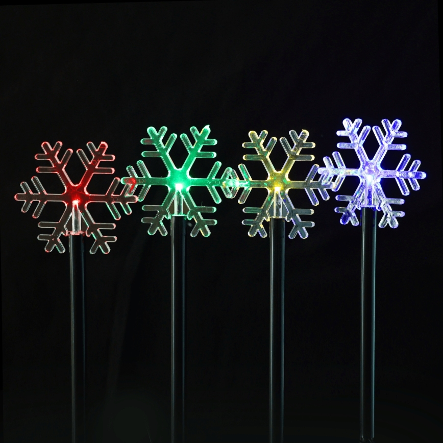 Aigostar - Lampă solară LED RGBY Fulgi, 5x LED, 1,2 V, 8 funcții, 1 m, IP65, 800 mAh