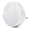 Aigostar - Lumină LED de veghe cu senzor LED/1W/230V 6500K rotund