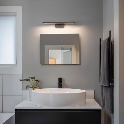Aigostar - Lumină LED pentru oglindă de baie, 8W, 230V, 4000K, 40 cm, IP44, negru