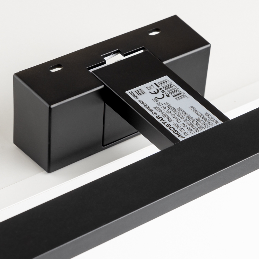 Aigostar - Lumină LED pentru oglindă de baie, 8W, 230V, 4000K, 40 cm, IP44, negru