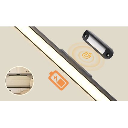 Aigostar - Lumină LED reglabilă reîncărcabilă pentru oglindă LED/2,9W/5V 2000 mAh