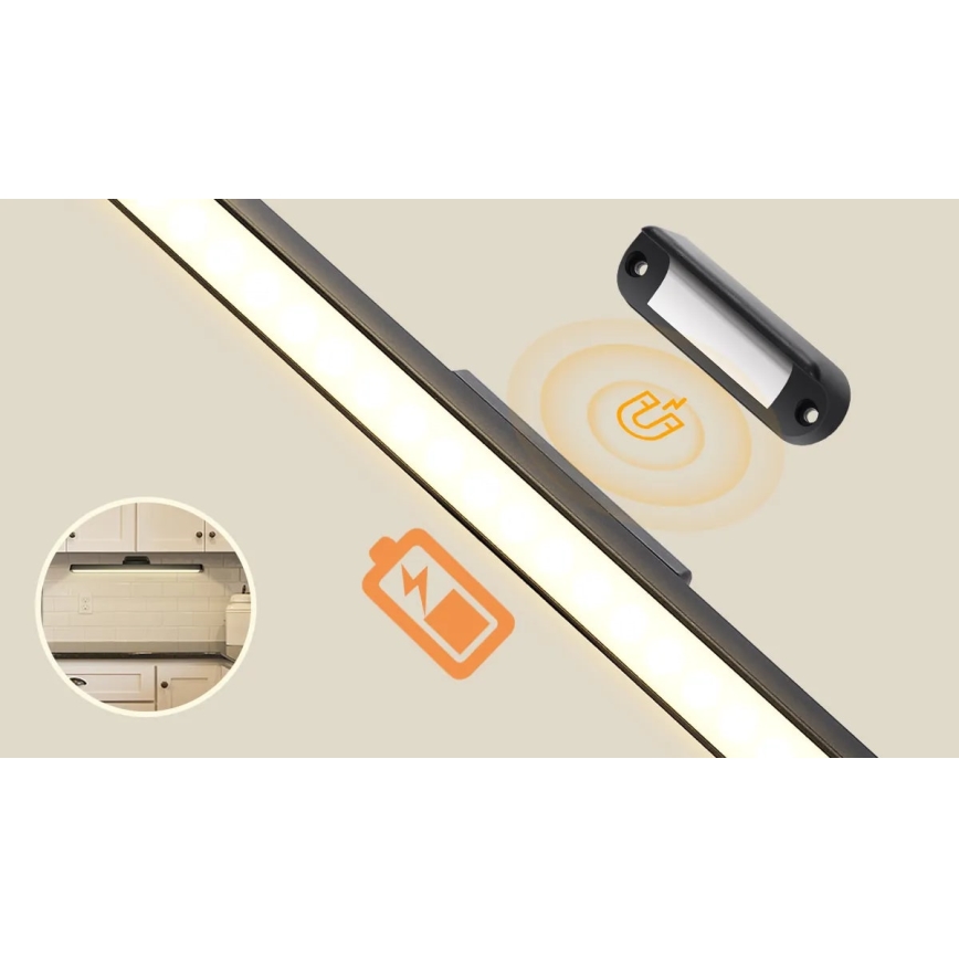 Aigostar - Lumină LED reglabilă reîncărcabilă pentru oglindă LED/2,9W/5V 2000 mAh