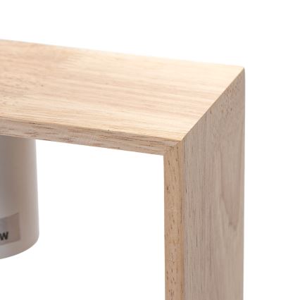 Aigostar - Lustră din lemn pe cablu 1xE27/60W/230V lemn de pin