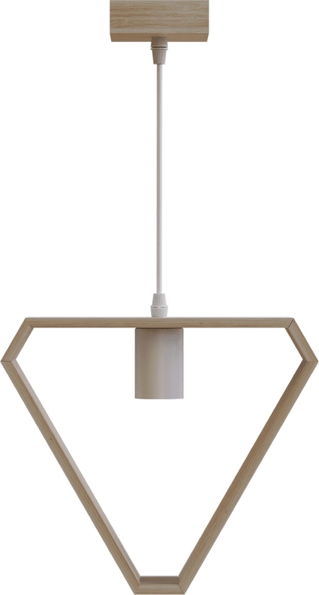 Aigostar - Lustră din lemn pe cablu, 1xE27/60W/230V, pin