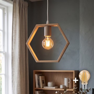 Aigostar - Lustră LED din pin pe cablu 1xE27/9W/230V 2200K