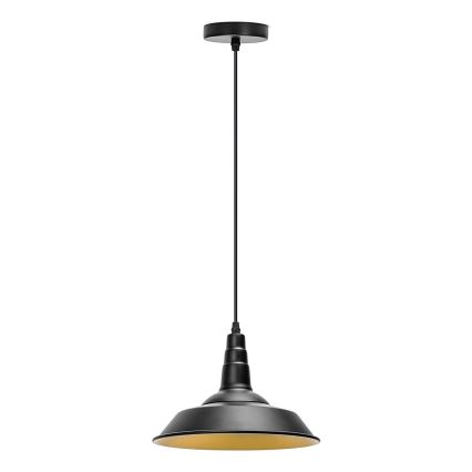 Aigostar - Lustră LED pe cablu 1xE27/60W/230V, diametru 36 cm, neagră