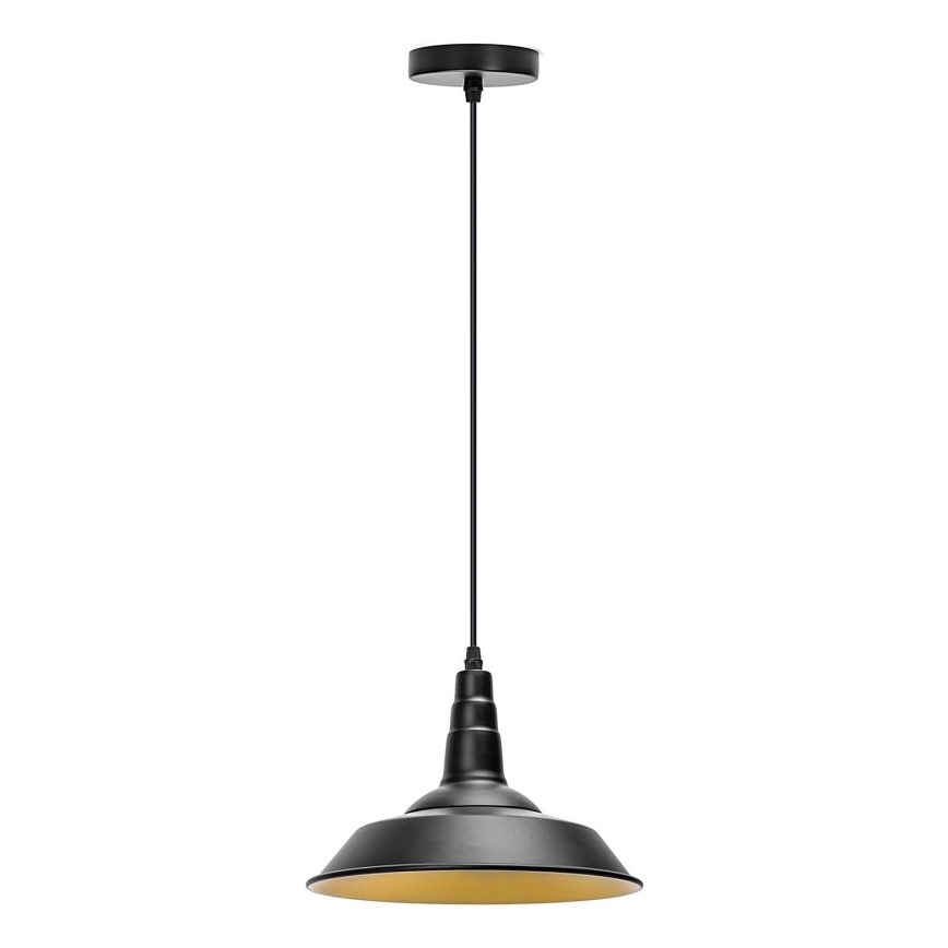 Aigostar - Lustră LED pe cablu 1xE27/60W/230V, diametru 36 cm, neagră