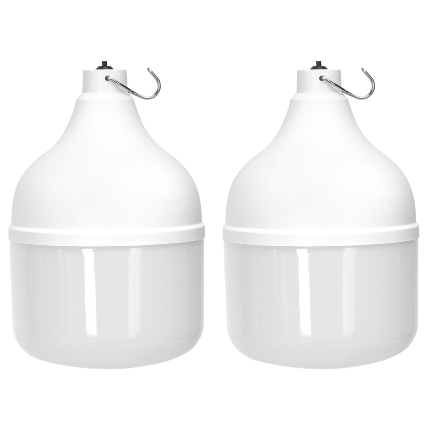 Aigostar - Lustra solară LED 2xLED/70W/12V 12000 mAh 6500K IP65 Ø 12 cm, cu telecomandă