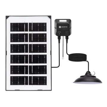 Aigostar - Lustră solară LED/35W/12V 3000 mAh 6500K IP65 Ø 15 cm + telecomandă