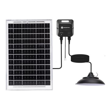 Aigostar - Lustră solară LED/70W/12V 6000 mAh 6500K IP65 Ø 23,5 cm + telecomandă