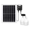 Aigostar - Lustră solară LED cu senzor 2xLED/70W/12V 12000 mAh 6500K IP65 Ø 12 cm + telecomandă