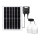 Aigostar - Lustră solară LED cu senzor 2xLED/70W/12V 12000 mAh 6500K IP65 Ø 12 cm + telecomandă