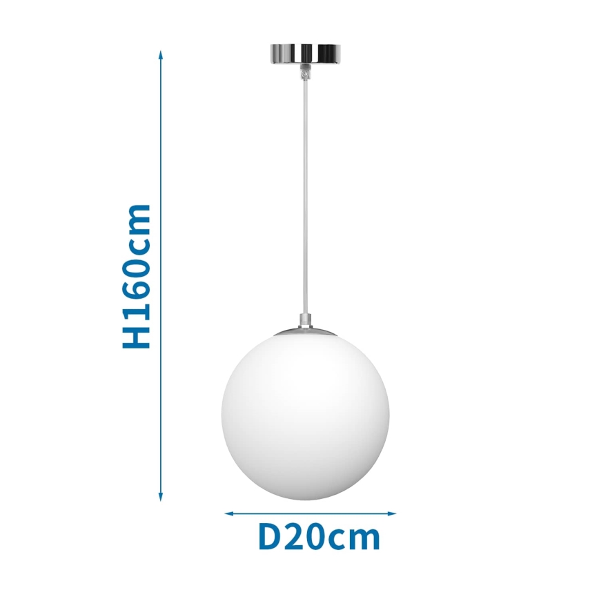 Aigostar - Lustră suspendată pe cablu 1xE27/40W/230V diametru 20 cm