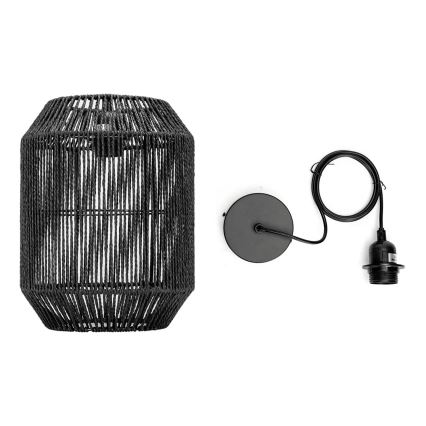 Aigostar - Lustru pe cablu 1xE27/60W/230V negru, Ø 23 cm