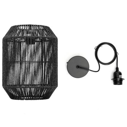 Aigostar - Lustru pe cablu 1xE27/60W/230V negru, Ø 23 cm