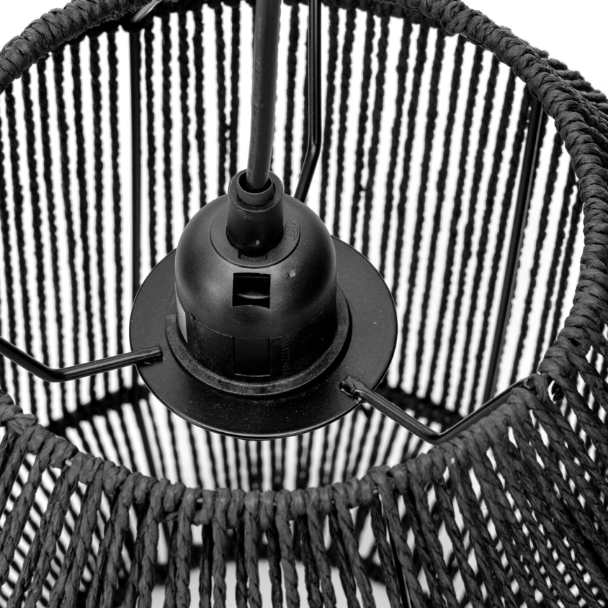 Aigostar - Lustru pe cablu 1xE27/60W/230V negru, Ø 23 cm