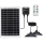 Aigostar - Lustru solar LED cu senzor, 2x LED, 35 W, 12 V, baterie 6000 mAh, 6500K, IP65, Ø 15 cm + telecomandă