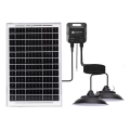 Aigostar - Lustru solar LED cu senzor 2xLED/35W/12V 6000 mAh 6500K IP65 Ø 15 cm + telecomandă