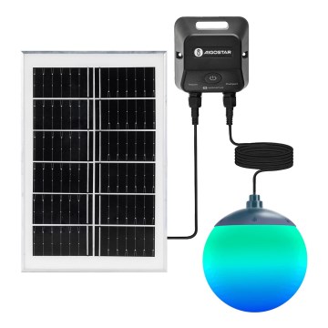 Aigostar - Lustru solar LED RGBW MESH, reglabil, 20W, 3,7V, 4000 mAh, 2700K-6500K, IP65, diam. 15 cm