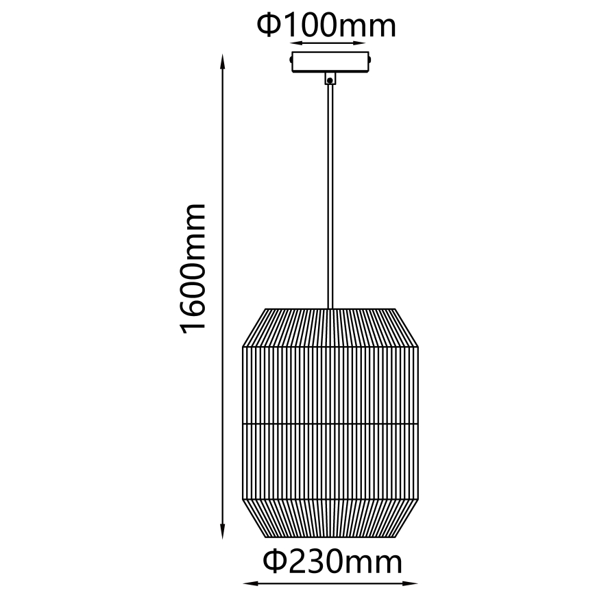 Aigostar - Lustru suspendat pe cablu 1xE27/60W/230V bej Ø 23 cm