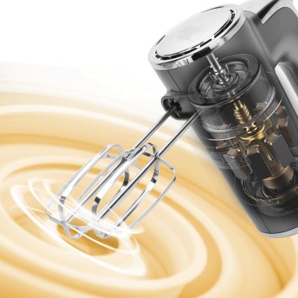Aigostar - Mixer de mână 400W/230V gri/crom mat