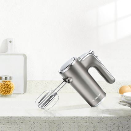 Aigostar - Mixer de mână 400W/230V gri/crom mat
