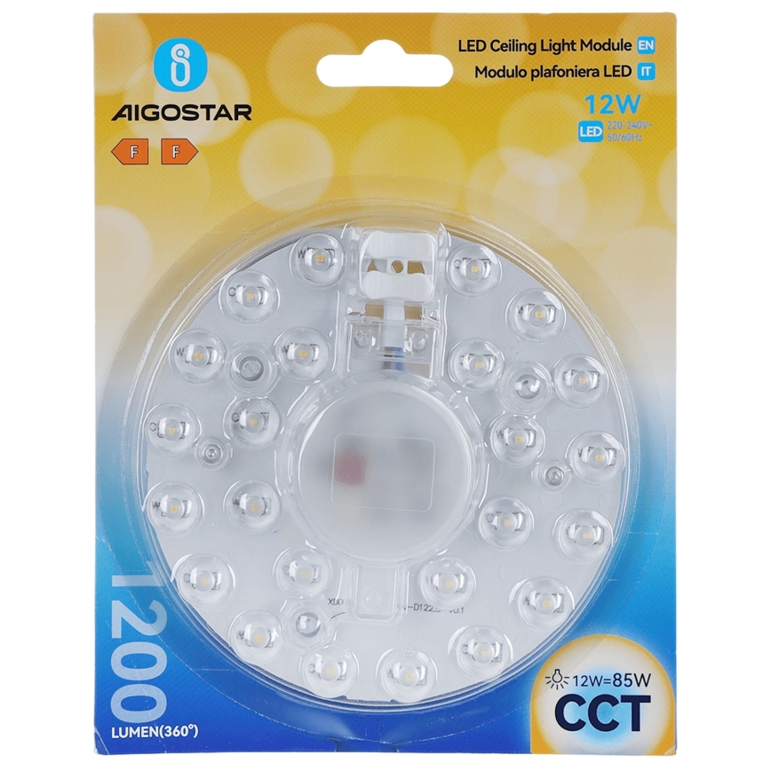 Aigostar - Modul LED magnetic 12W 230V 3000/4000/6500K