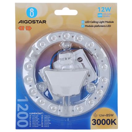Aigostar - Modul LED magnetic, 12W, 230V, 3000K
