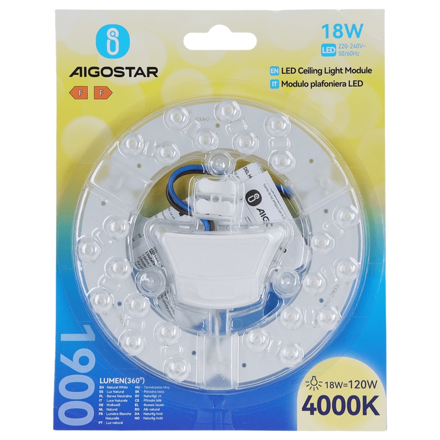 Aigostar - Modul LED magnetic/18W/230V 4000K