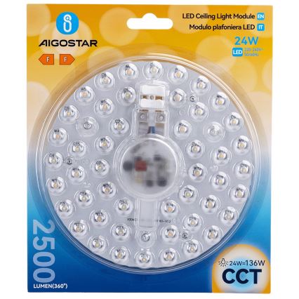 Aigostar - Modul LED magnetic, 24 W, 230 V, 3000/4000/6500 K
