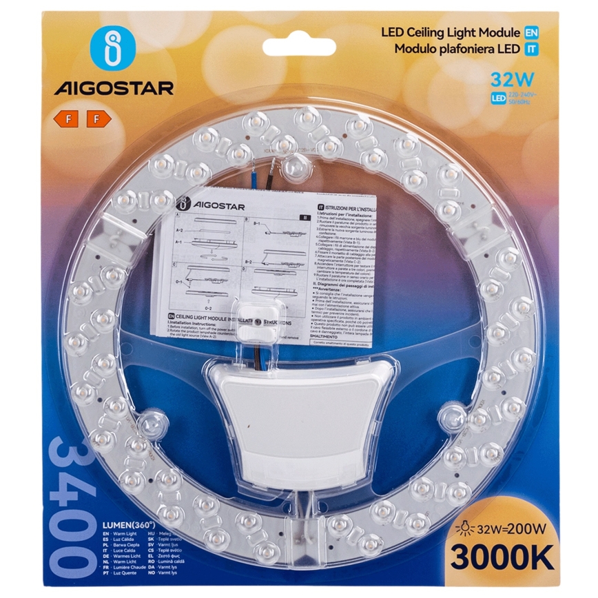 Aigostar - Modul LED magnetic 32W, 230V, 3000K