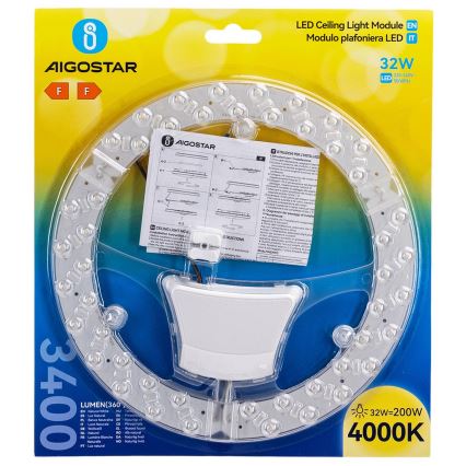 Aigostar - Modul LED magnetic, 32W, 230V, 4000K
