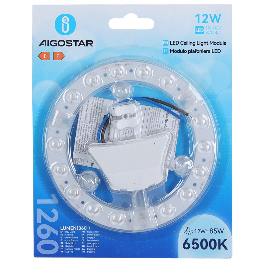 Aigostar - Modul magnetic LED/12W/230V 6500K