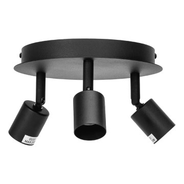 Aigostar - Plafonieră cu spoturi 3x GU10, 60W, 230V, negru