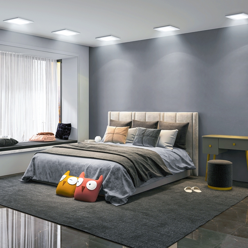 Aigostar - Plafonieră încastrată LED/12W/230V 6500K 17,5x17,5 cm albă