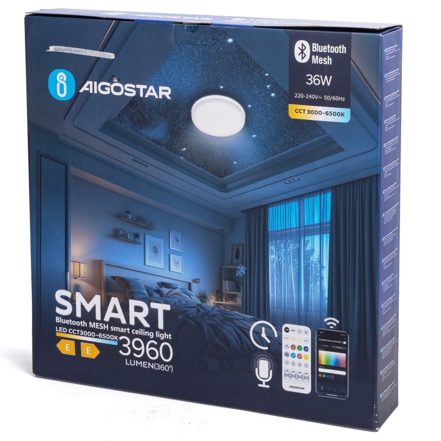 Aigostar MESH - Plafonieră LED dimabilă 36W/230V 3000-6500K Ø49,5 cm + telecomandă