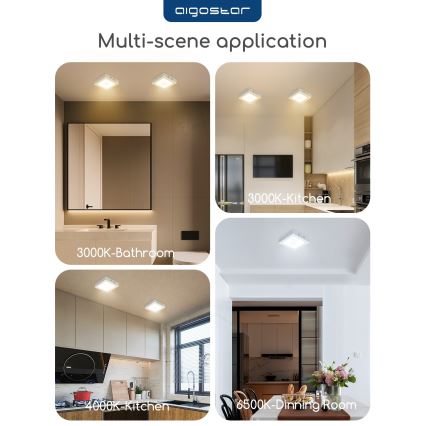 Aigostar - Plafonieră LED aplicată pe tavan, 18W, 230V, 3000K, 22,6x22,6 cm, albă