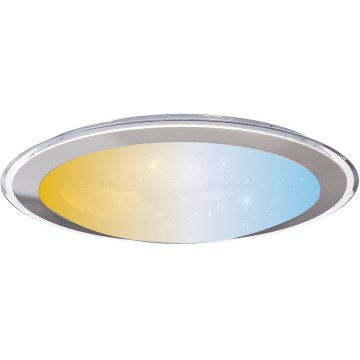 Aigostar - Plafonieră LED dimabilă 30W/230V 2700-6500K Ø 42,9 cm crom + telecomandă