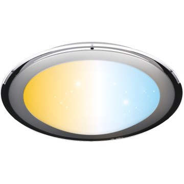 Aigostar - Plafonieră LED dimabilă LED/60W/230V 2700-6500K pr. 52,7 cm crom + telecomandă
