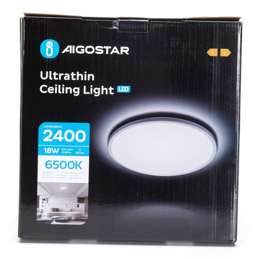 Aigostar - Plafonieră LED pentru baie LED/18W/230V 6500K d. 30 cm IP44