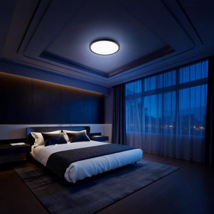 Aigostar - Plafonier LED MESH RGBW dimabil LED/24W/230V 3000-6500K negru + telecomandă