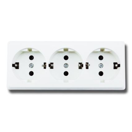Aigostar - Priză casnică 3 prize SCHUKO 250 V/16 A