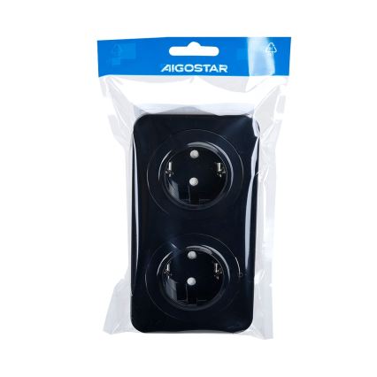 Aigostar - Priză casnică dublă SCHUKO 250/16A