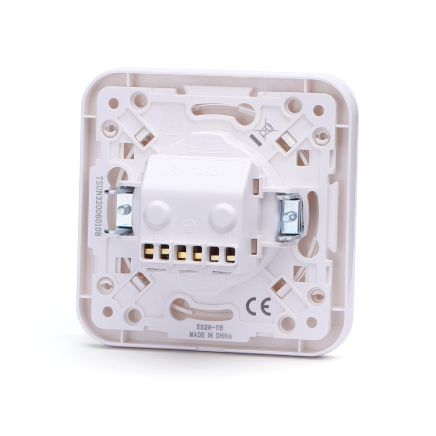 Aigostar - Priză de perete cu ramă SCHUKO, 250V, albă