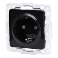 Aigostar - Priză de perete fără ramă SCHUKO 250V neagră