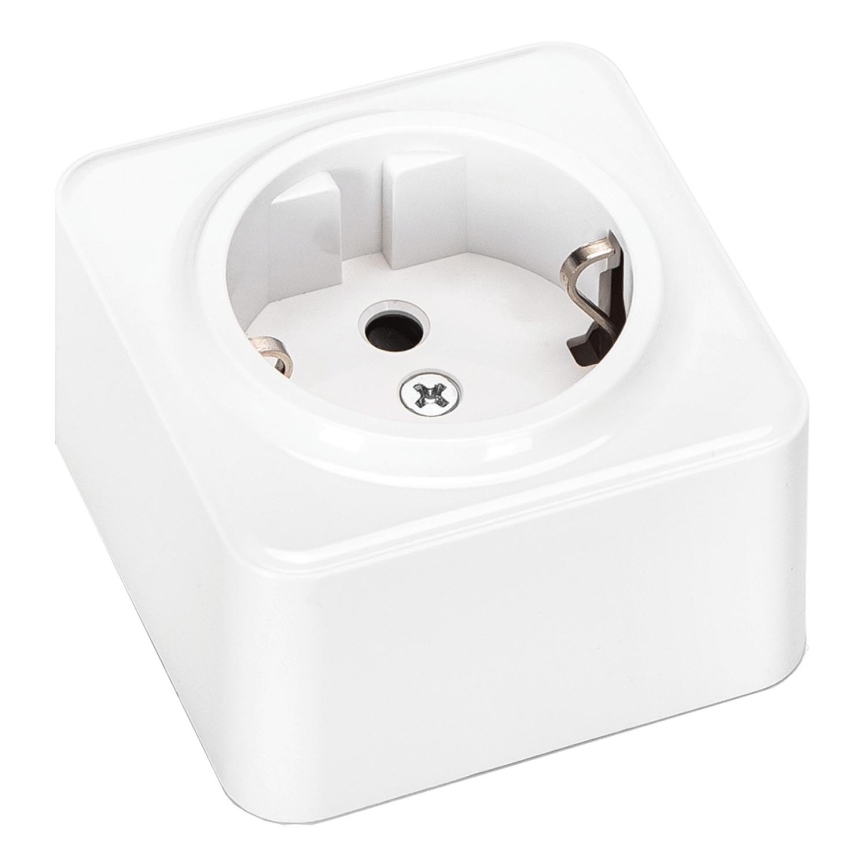 Aigostar - Priză de perete pentru locuință SCHUKO 250V, albă